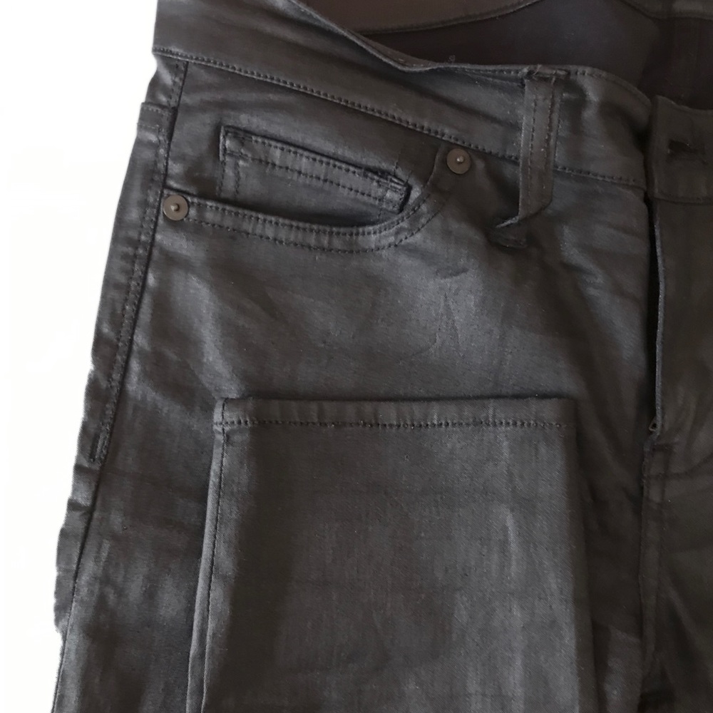 Madewell Low Rise Skinny Coated Black Jeans